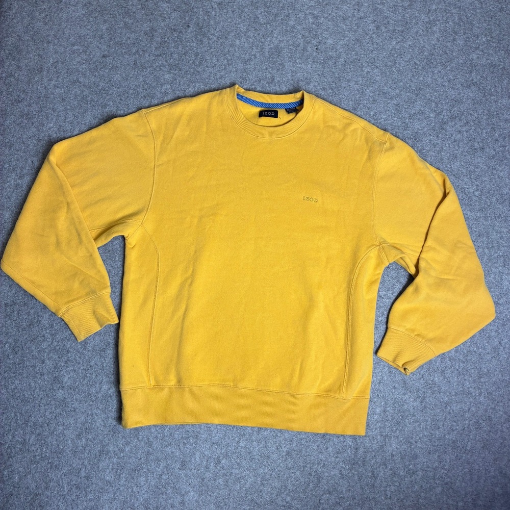 Vintage IZOD Size Medium Performance Crewneck Sweatshirt Yellow Pullover